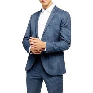 NEW TOPMAN Felix Pinstripe Super Skinny Suit Jacket Size 36